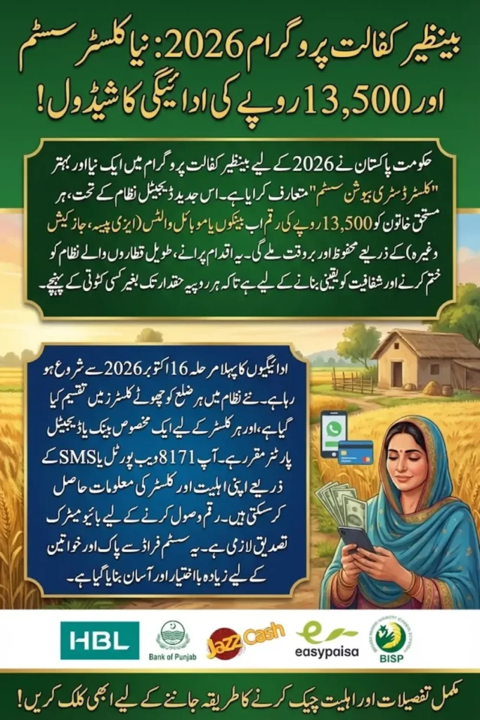 Benazir Kafalat Program Payments Schedule 2026 – Check Your Payment Release Dates Online