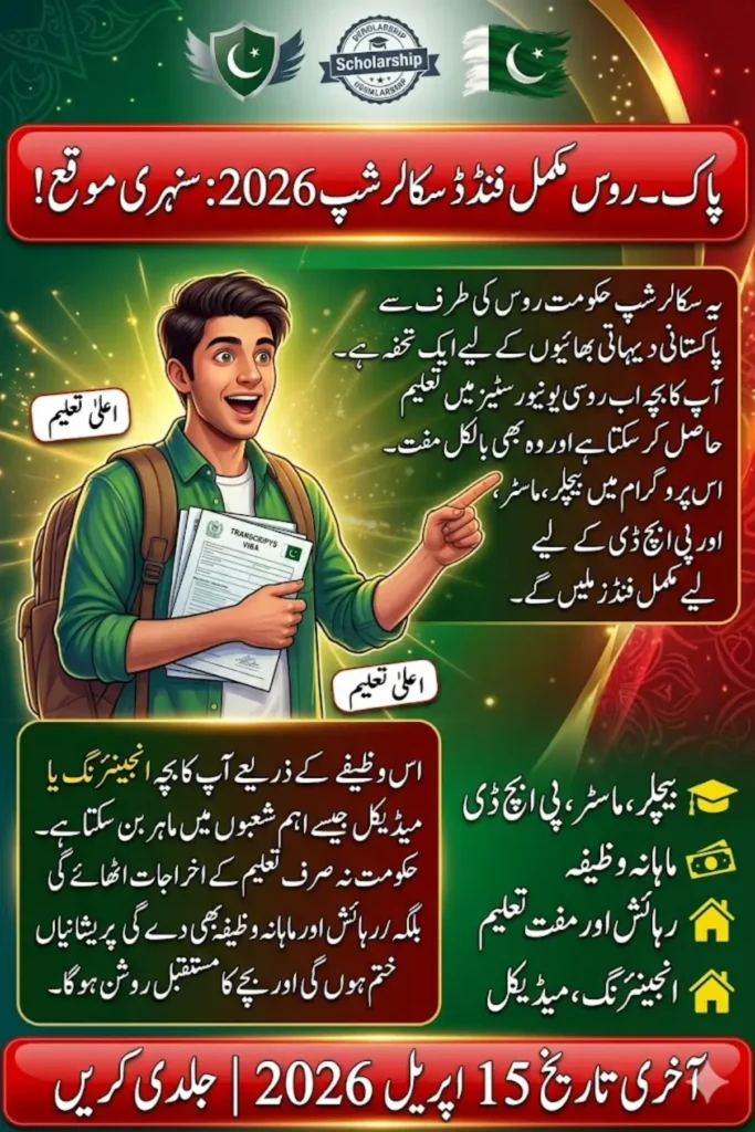 Pak-Russia Scholarship Announced In 2026: Know Eligibility, Required Documents, And Registration Details