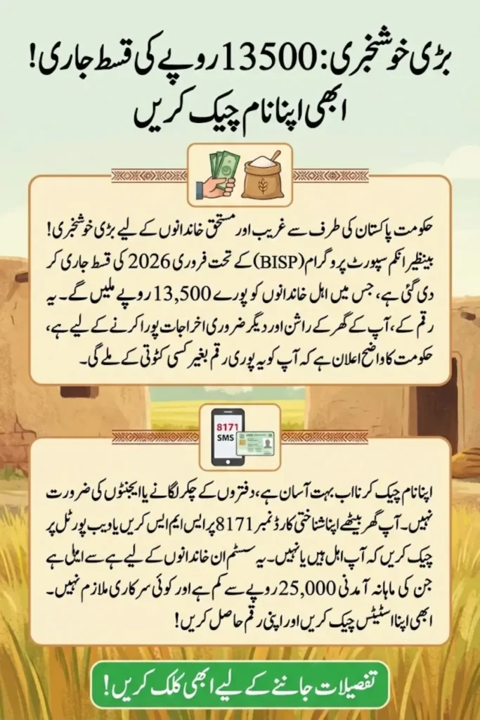 8171 Digital Relief Window 2026: CNIC Validation for Family Support Grant