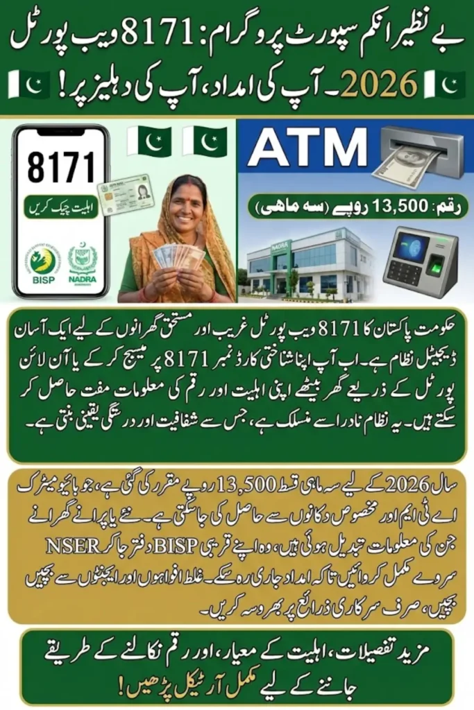 BISP 8171 Web Portal 2026: Online CNIC Check, Payment Schedule and Updates