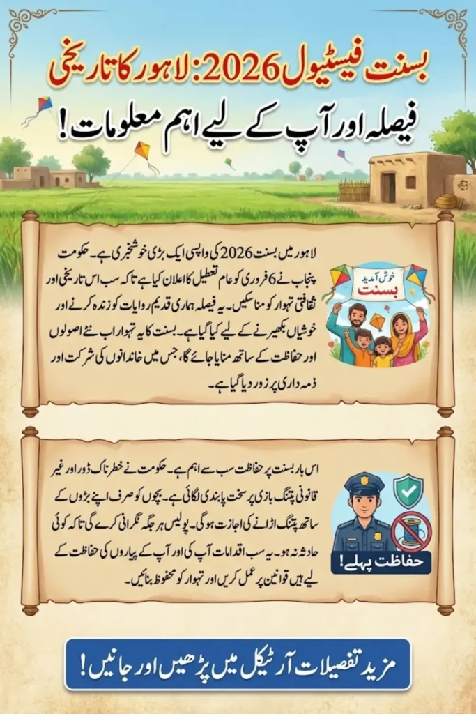 Basant 2026 in Lahore: A Historic Spring Festival Returns Under New Safety Rules