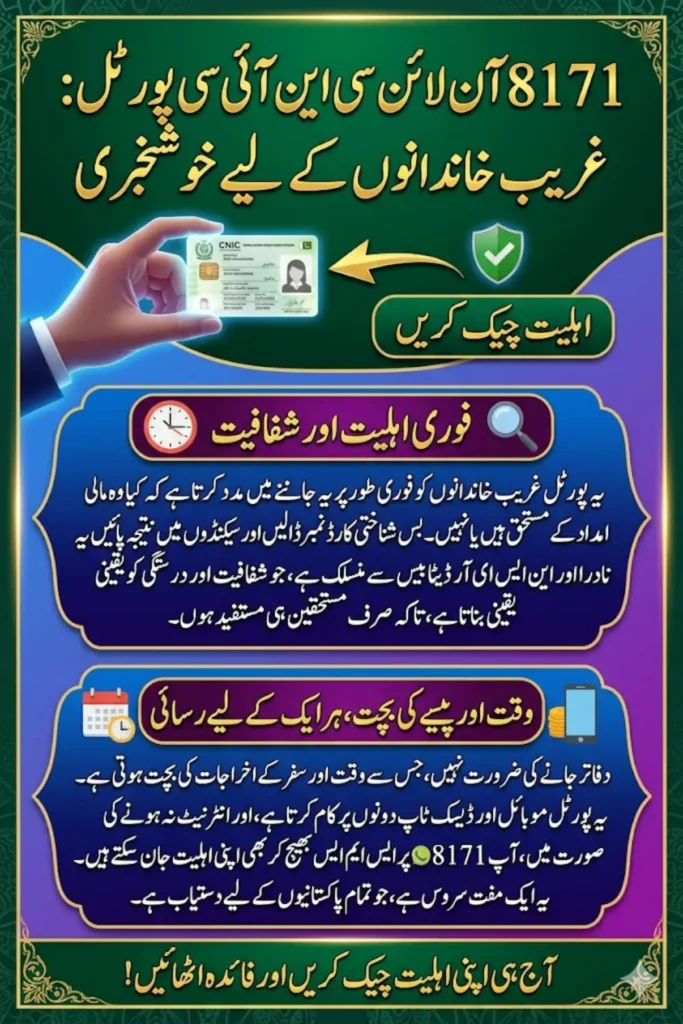 8171 Check Online CNIC Portal Guide for BISP Beneficiaries in Pakistan 2026