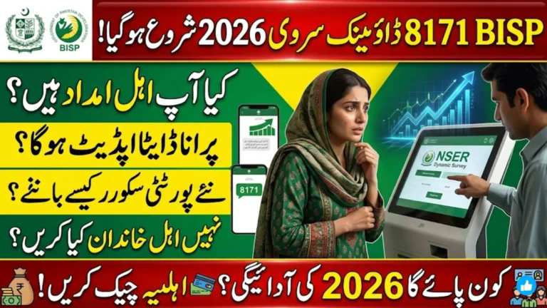 BISP 8171 Dynamic Survey 2026 Begins Nationwide Registration, Eligibility Check, and Financial Assistance Guide