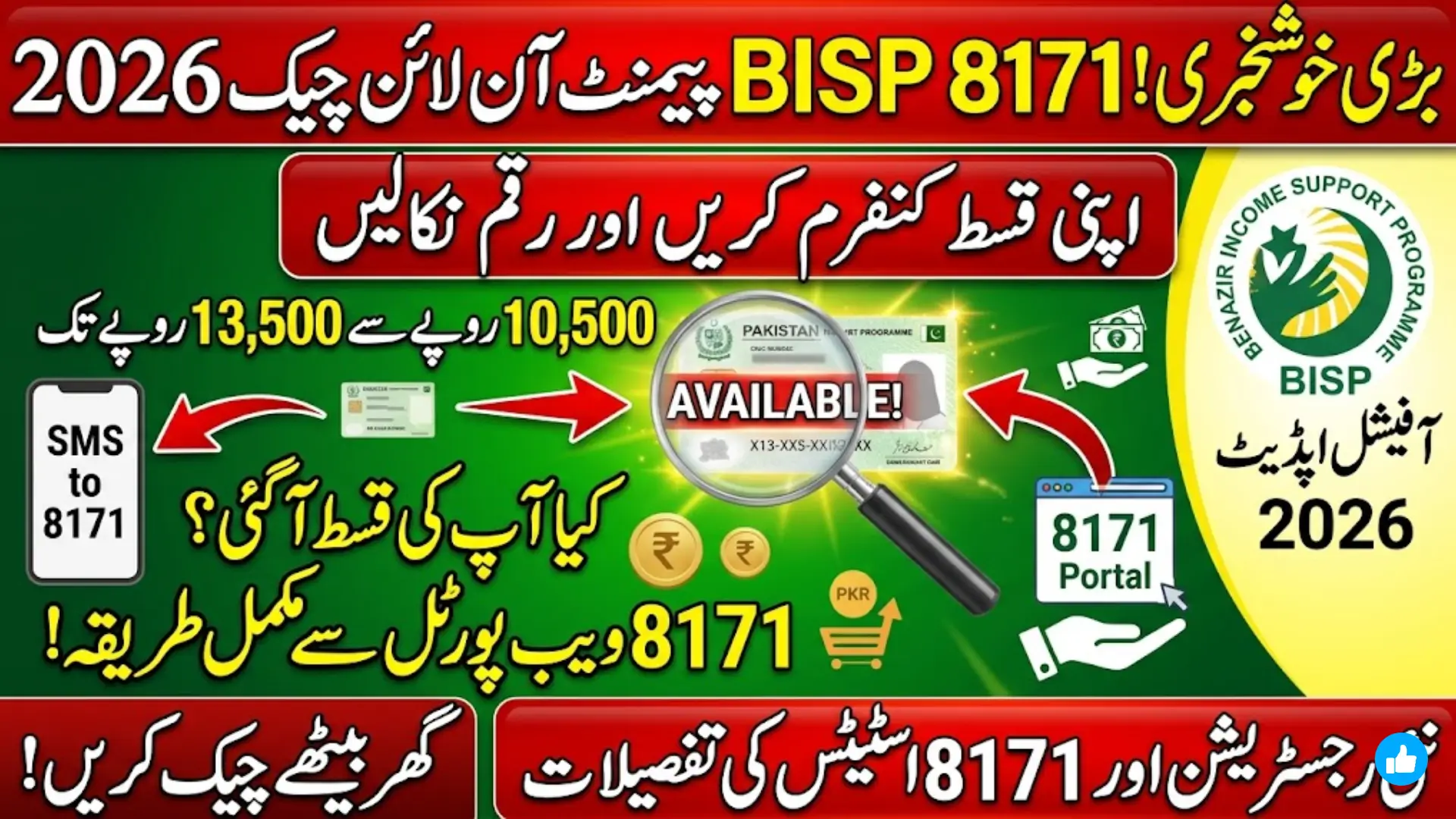 BISP 8171 Payment Online Check 2026 CNIC Verification, 8171 Web Portal Status and Registration Guide