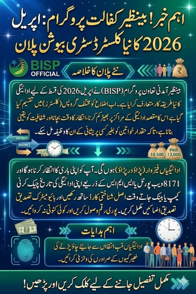 Benazir Kafalat Program Aprail 2026 Cluster Distribution Plan Released Check Full Details