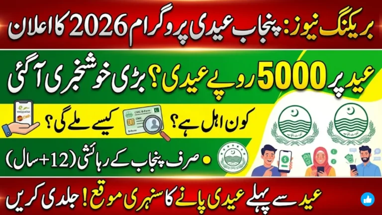 Punjab Rs 5000 Eidi Program 2026 Complete Guide to Eligibility, Online Registration, and Payment Through Easypaisa and JazzCash
