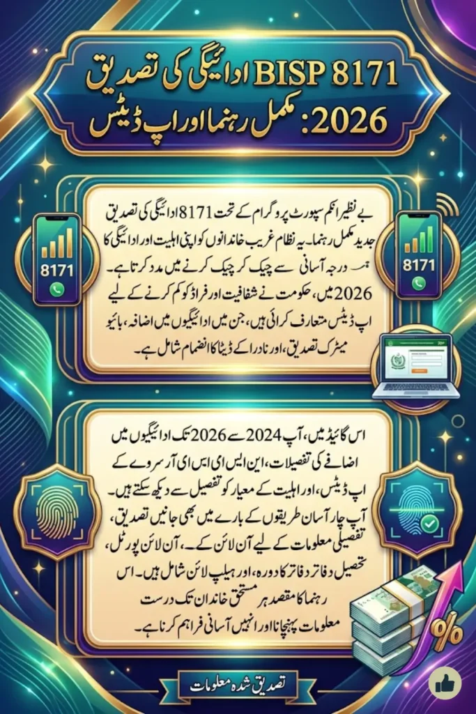 8171 BISP Payment Verification 2026 Complete Guide to Check Eligibility and Payment Status