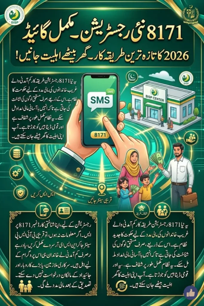 8171 New Registration Procedure 2026 Complete Guide for BISP Registration and Eligibility Check in Pakistan