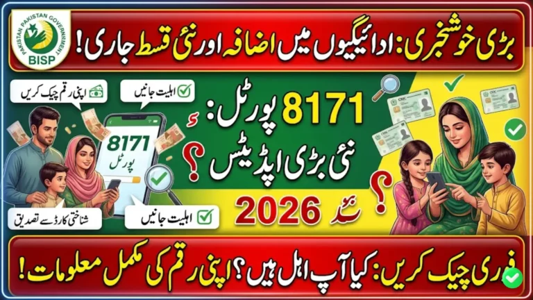 8171 Web Portal 2026: Check BISP Payment, Eligibility & CNIC Status Online in Pakistan
