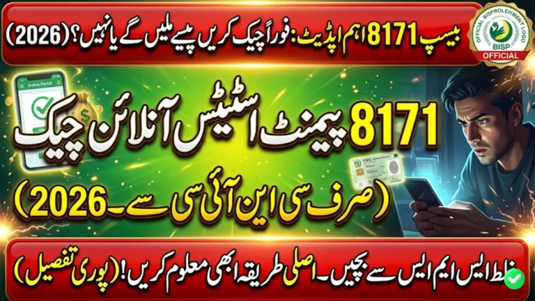 BISP 8171 Payment Status Check Online by CNIC Complete Guide 2026