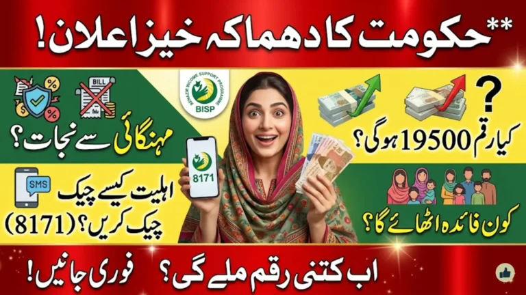BISP Payment Increased to 19500 in 2026 Complete Eligibility, Registration, and Payment Guide