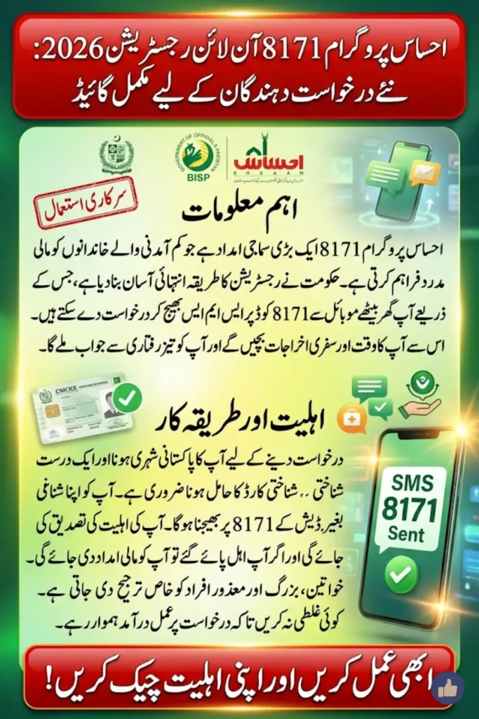 Ehsaas Program 8171 Registration Online 2026 Complete Guide for New Applicants in Pakistan