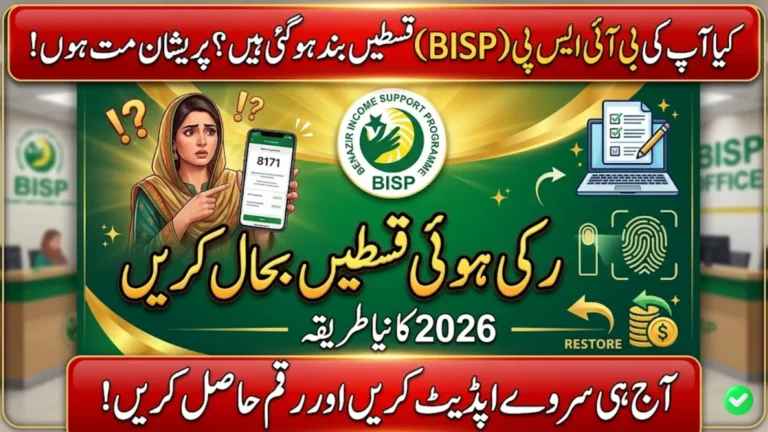 How to Continue BISP Payments 2026 Restore Stopped 8171 Installments Easily