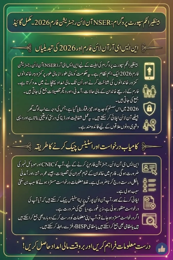 NSER Online Registration Form 2026: Complete Guide for BISP Applicants